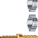 Штуцер соединительный ″елочка″-″елочка″ 8 мм с обжимными хомутами ЗУБР Профессионал 64925-08